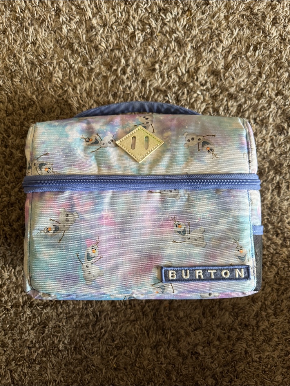 Burton Olaf Print Lunch Bag - Light Blue & Lavender Tie-Dye